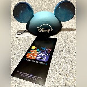 D23 2024 Disney Expo Disney+ Plus Ears Mouse Ears Mickey Hat Sky Blue Poster New